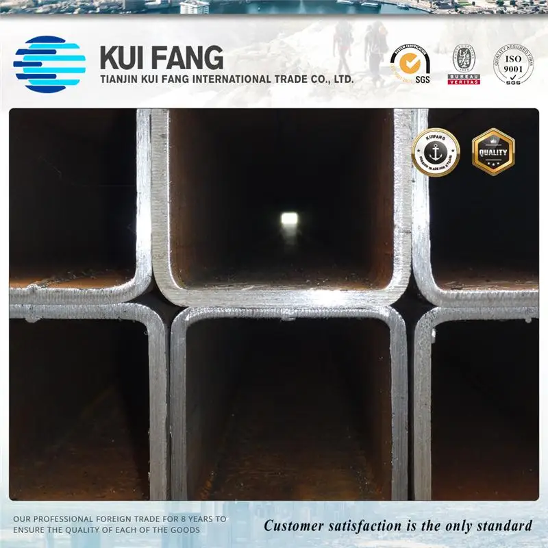 Ss400 Stkr400 Ms Square Rectangular Hollow Section Tube/Pipe Mild Steel Low Carbon Steel