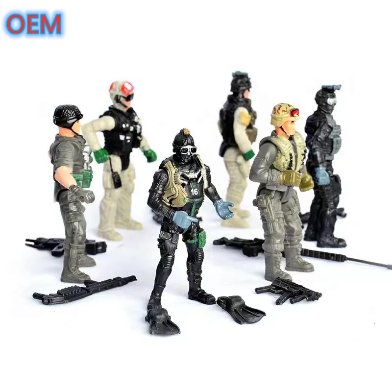 OEM 3d Action Figure Toy Custom Plastic Soldier Character Figure Military Figure