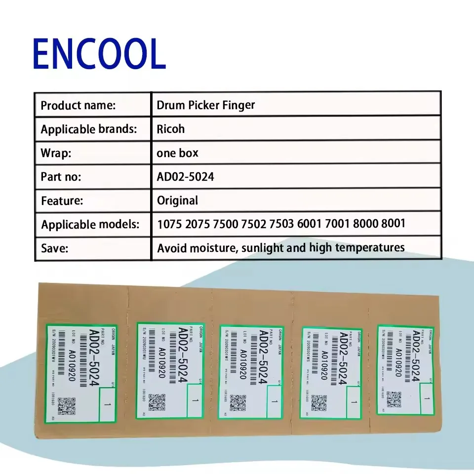 AD02-5024 Original Drum Picker Finger for Ricoh 1075 2075 7500 7502 7503 6001 7001 8000 8001 Copier Parts