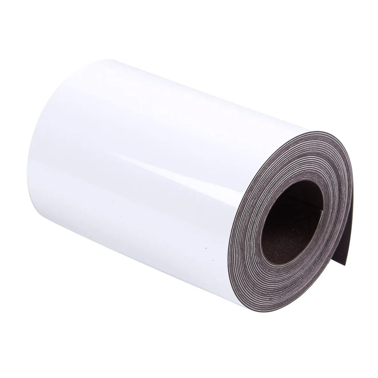 Customized Size Shape Promotional Isotropic Flexible Rubber Magnetized Plain Sheet Magnet  Roll with Adhesive Magnet