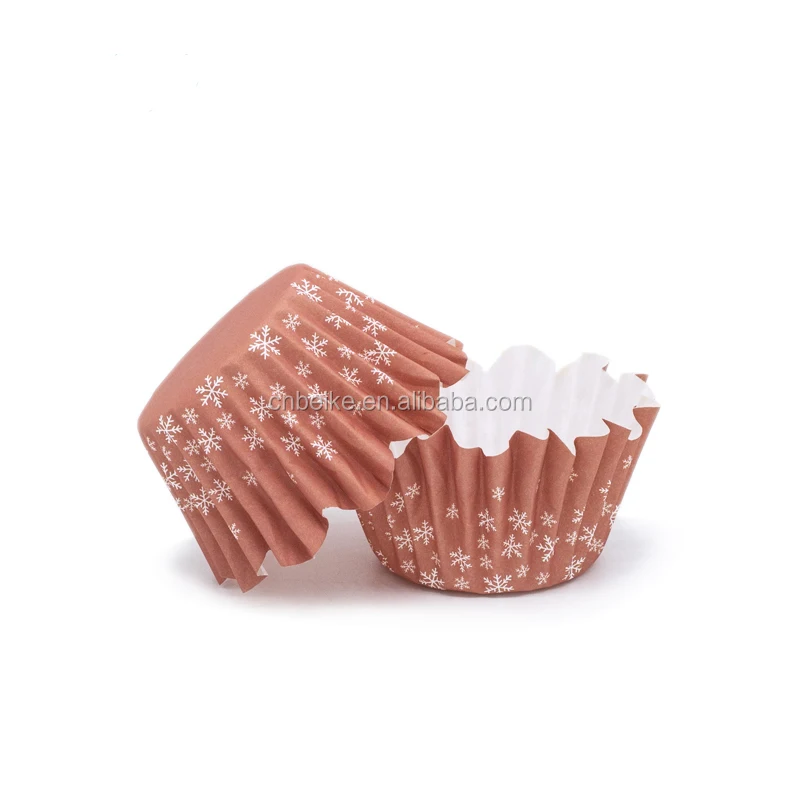 Wholesale Flower Shape Designs Printed Greaseproof Paper Cake Cups