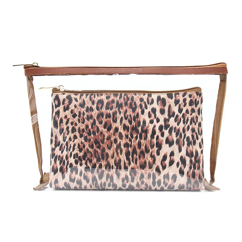 Custom logo waterproof mermaid wash pouch carry-on hand bag women holographic mini 2 in 1 clear zipper cosmetic makeup bag pouch