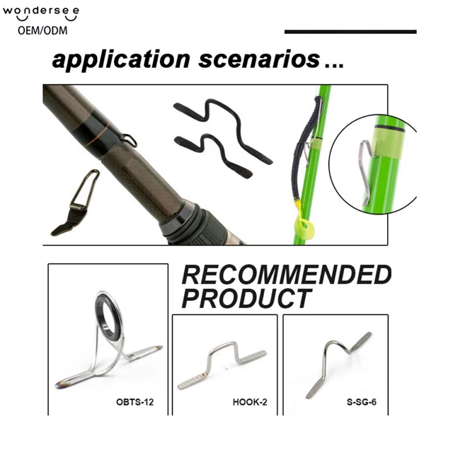 Wondersee OEM/ODM  Factory guide For Fishing Rod Hook Sic Stainless Steel Fishing Guide Ring