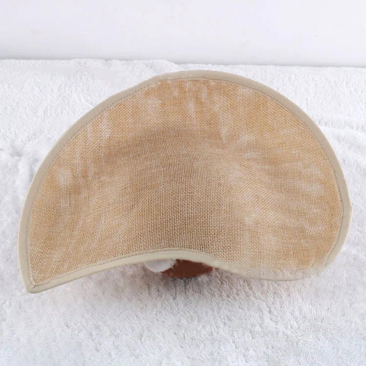 DIY Fashion women sinamay hats base Royal Ascot linenette meniscus shape fascinator hat base