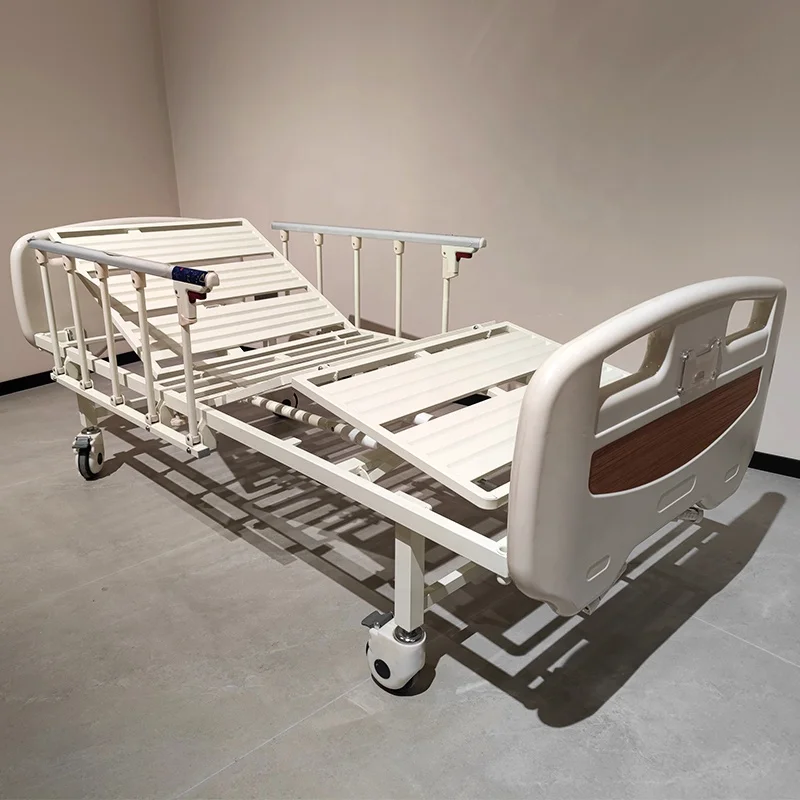 Factory supply Manual Home Rehabilitation Bed 2 functions Double Crank Hospital bed with easy Assembly