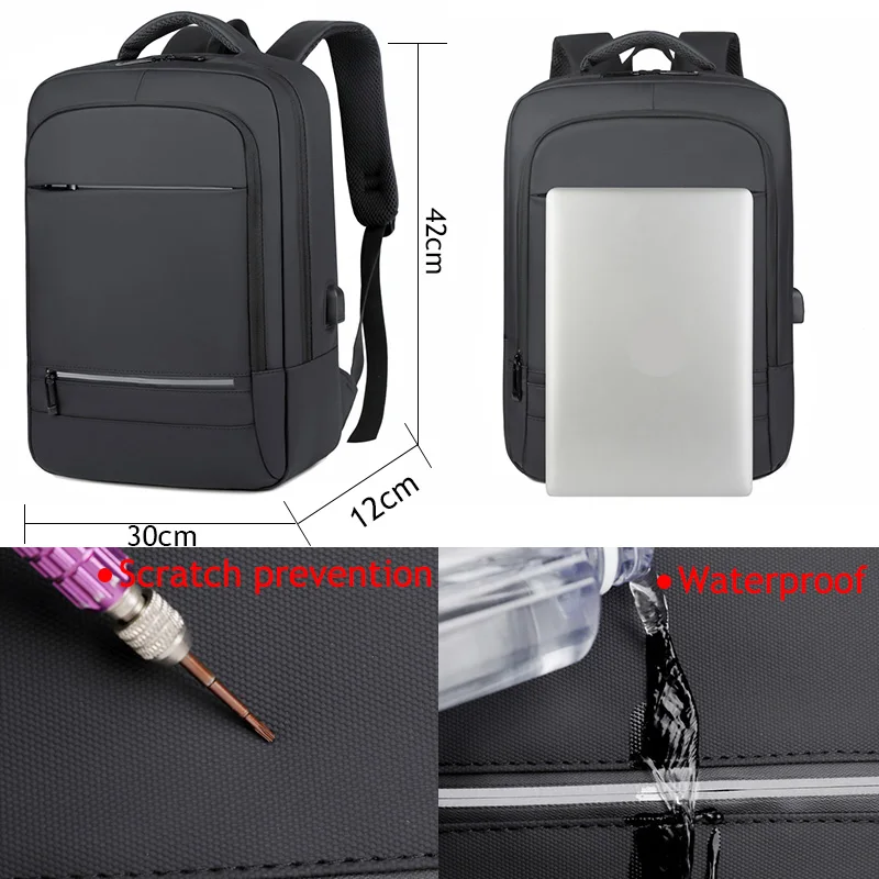 modern waterproof durable polyester unisex canvas stylish business student usb laptop backpack for unisex