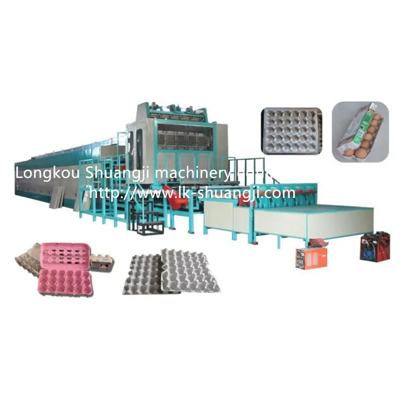 High capacity carton egg tray making machine/paper pulp forming machine With product operation