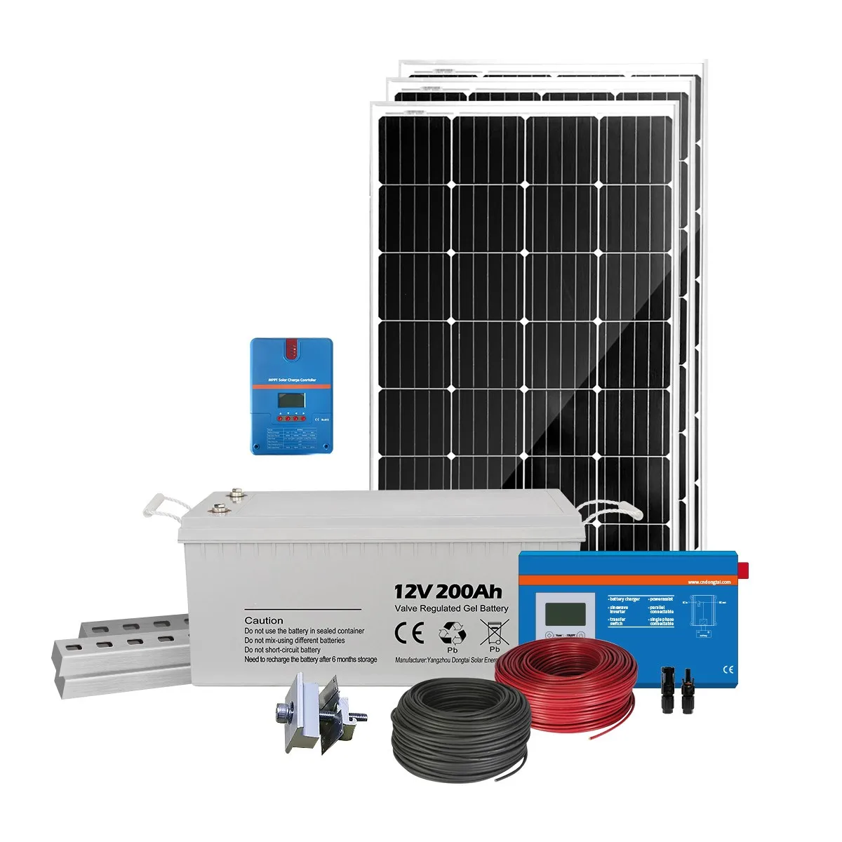 Gainjoys Complete Short Circuit Protection 2KW Off Grid Solar Portable System For Home