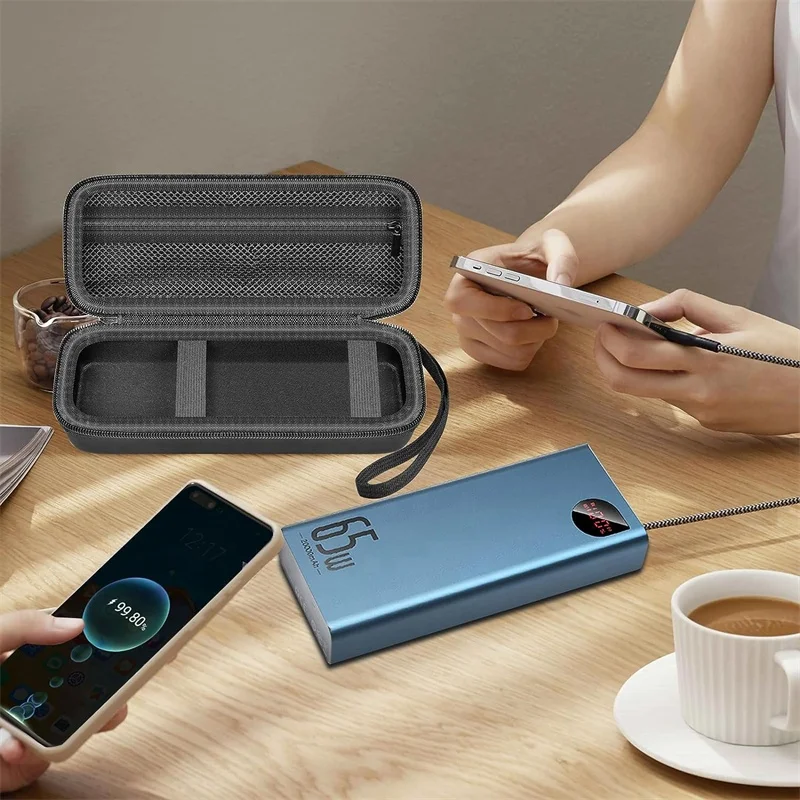 Hard Travel Case for Baseus Power Bank 65W 20000mAh 30000mAh for Anker Portable Charger 325 and Laptop Charging USB Battery
