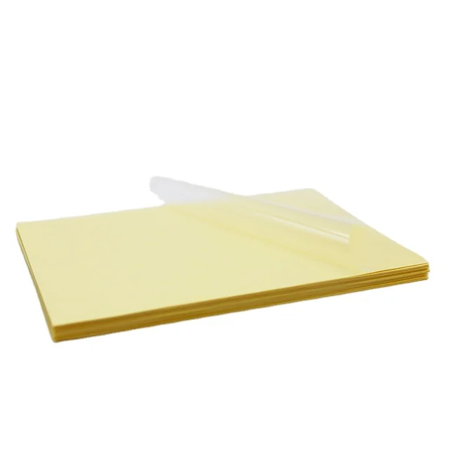 A 4 SIZE OR OTHER SIZE SELF ADHESIVE 50 MIC TRANSPARENT PET  FILM FOR WATERPROOF STICKER LABEL