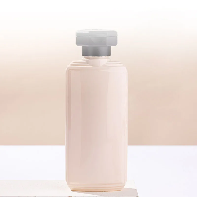 PET Flip Cap Flat Shampoo Bottle Transparent Plastic Shower Gel Bottle Cosmetic Lotion Packaging Bottle YGH728
