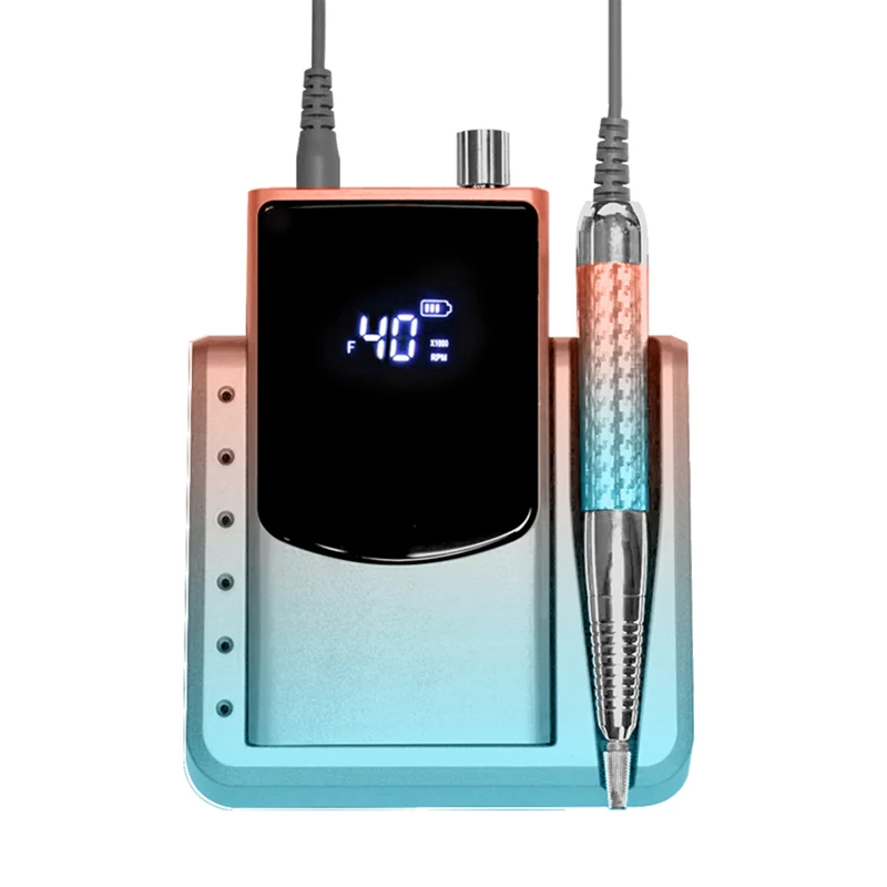 Professional Portable Low Noise Brushless 40000rpm Nail Drill Rechargeable Electric File Nail Polisher