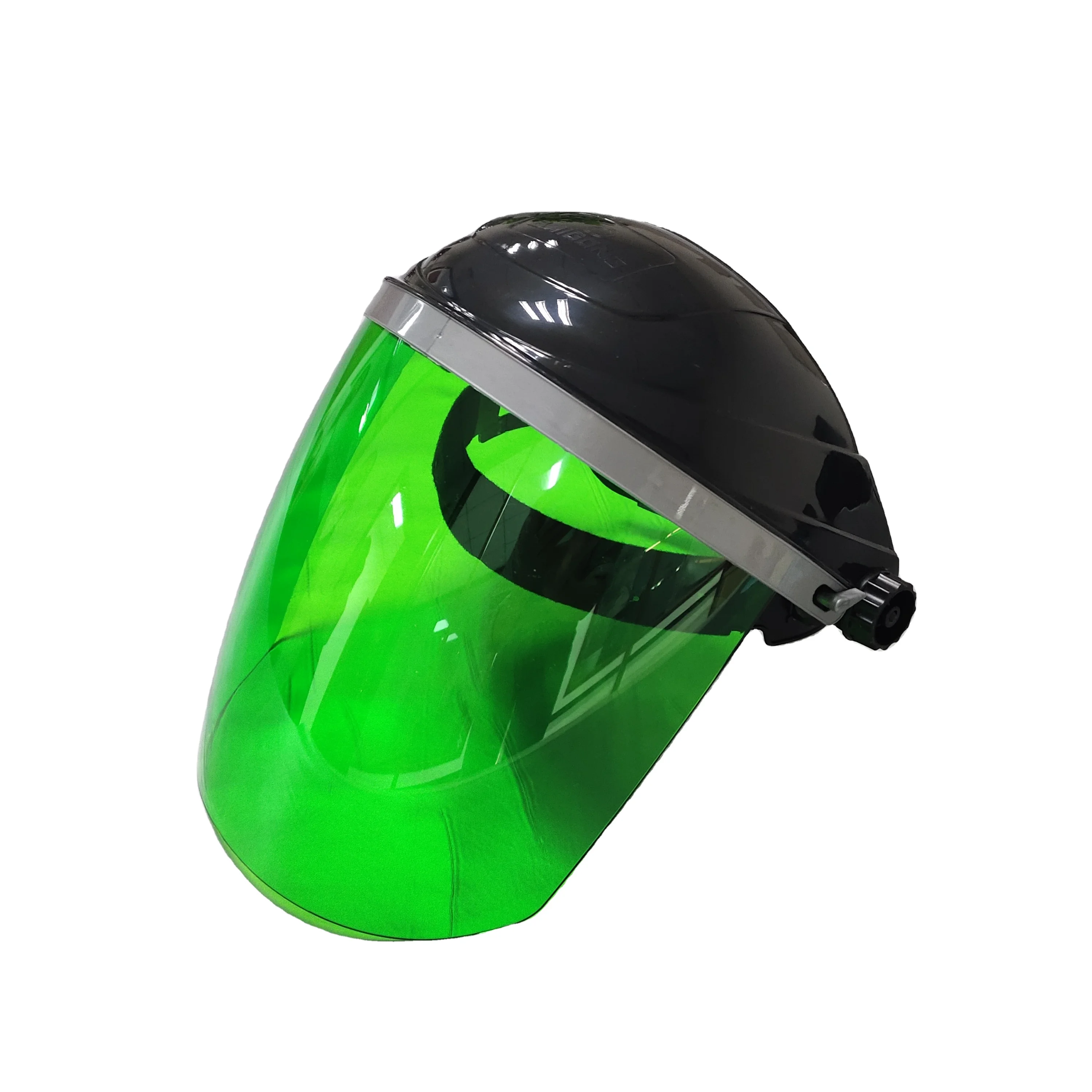 Protective full face shield black top PC face shield tinted safety face shields high temperature resistance