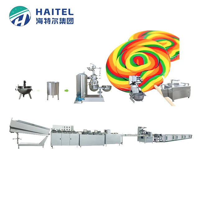 Factory sales Automatic Spiral fancy colorful lollipop candy making machine