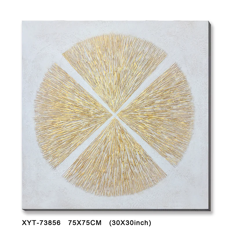 Modern Abstract Gold Line Wall Canvas Art Oil Painting