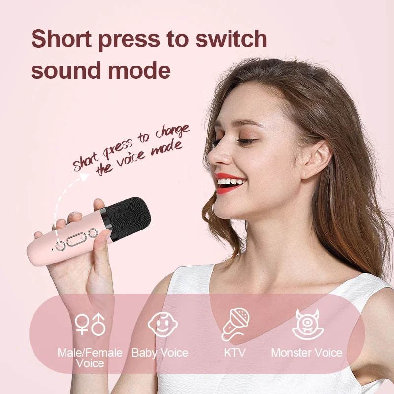 Wholesale Price Mini Cube Portable Speaker Voice Change Echo Wireless Speaker for Karaoke Music Playing
