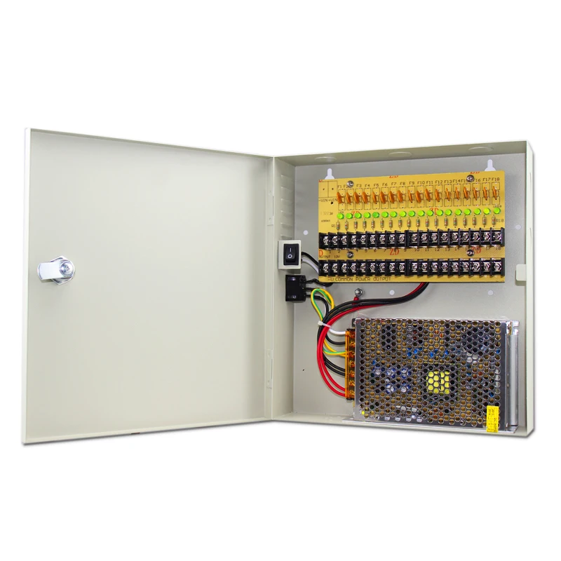 Switching Power Supply 12V 10A Electrical Distribution Box 18 Channels 120W Power Box