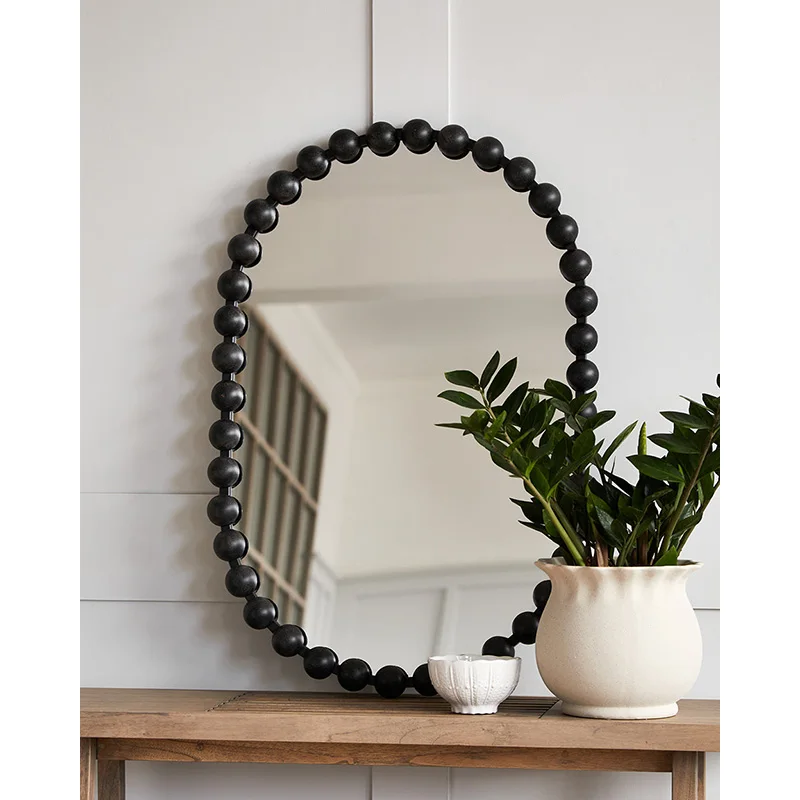 Wholesale Handmade Wall Hanging Oval Frame Mirror For Home Decoration Antique Hanging Mirror For Indoor Space Decoration