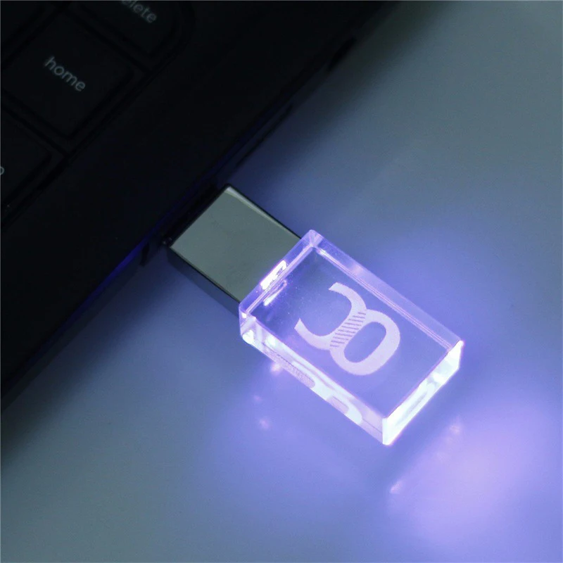 Wholesale Full Capacity Crystal USB Stick 4GB Wedding Gift USB Flash Drives