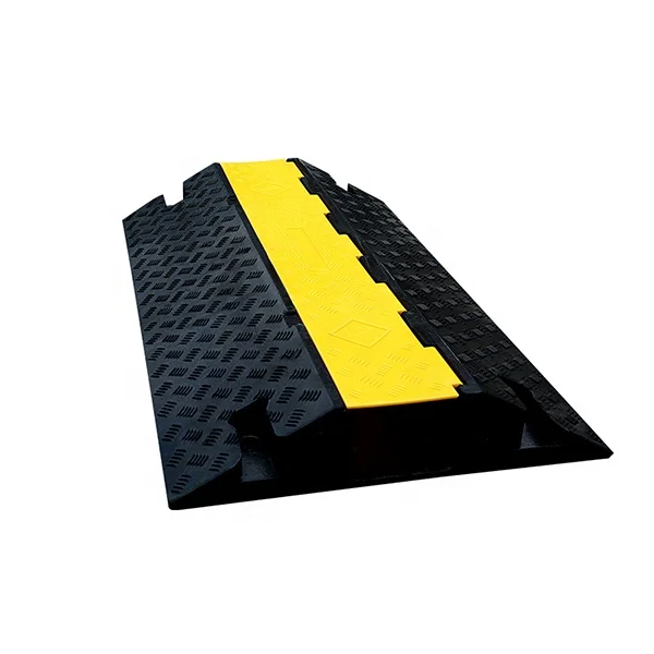 1000*230*50mm Wholesale Roadway 2 Channels Yellow Jacket Rubber Cable Protector