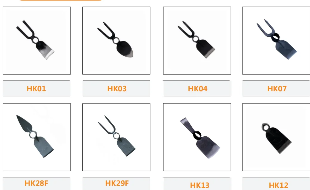 HK28F Wholesale Weeding Hand Tool Multipurpose Double Head Sturdy Garden Fork Hoe With Wooden Handle