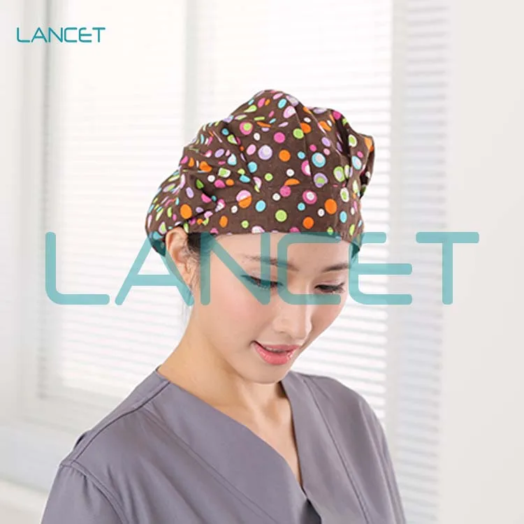 surgical nurse hair cap custom print nurse surgical doctor scrub cap