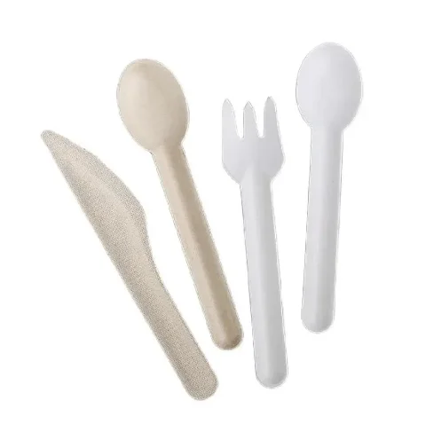Disposable Tableware Sugarcane Bagasse Cutlery Biodegradable Paper Knife Fork Spoon Disposable Bagasse Tableware