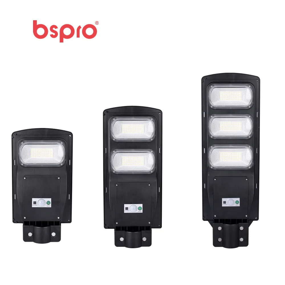 Энергосберегающий дорожный фонарь Bspro высокой яркости ip65 встроенная лампа уличное освещение все в одном 90 Вт светодиодный уличный на солнечной