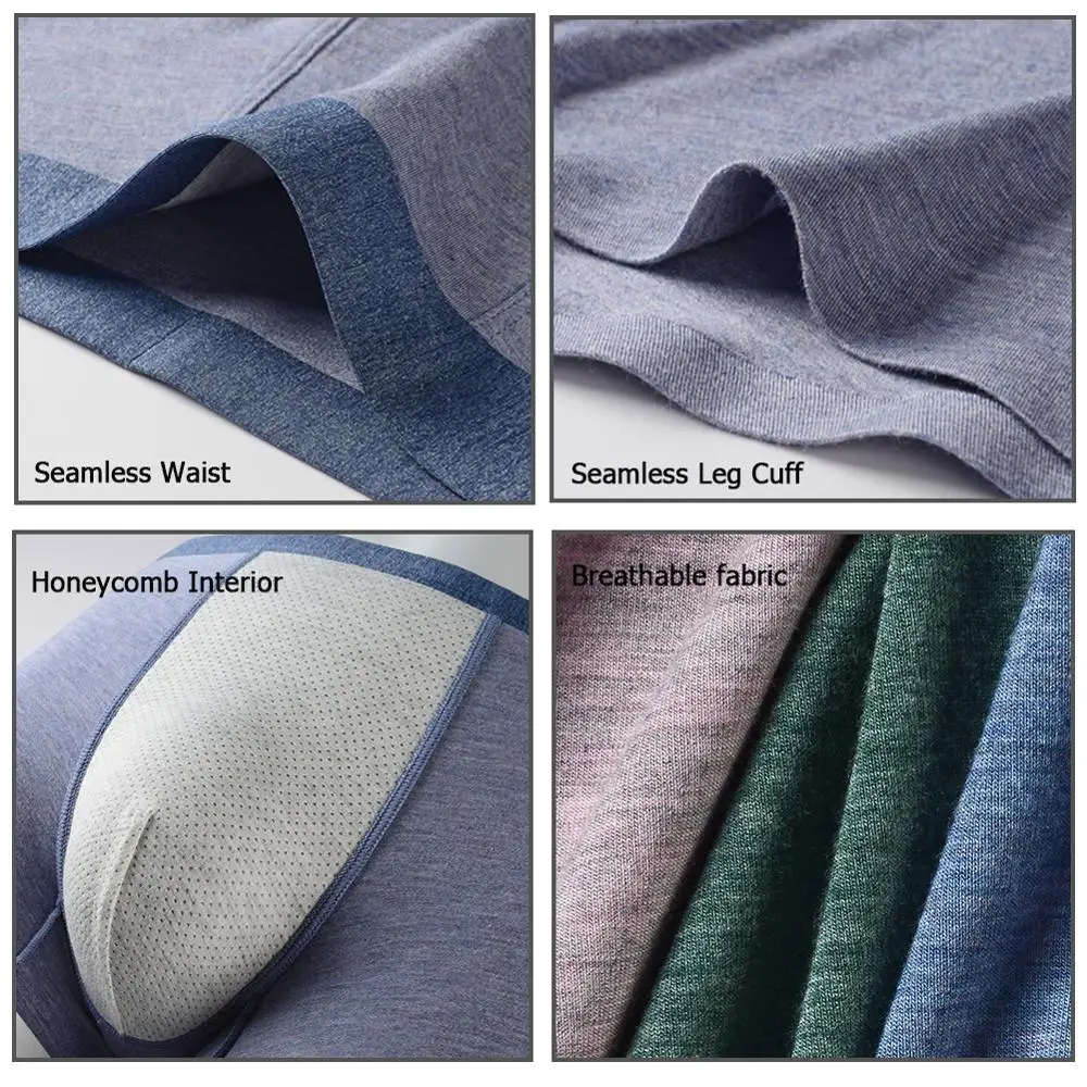 
Ultra Breathable and Soft Boxer Briefs Mens Low Rise Trunks Underwear 