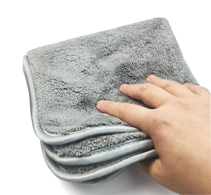 40x40cm 1000gsm Microfiber Ultra Plush Detailing Towel, Coral Fleece Drying Towel