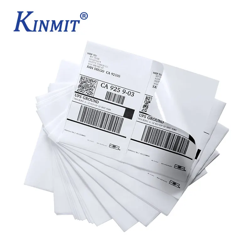 Kinmit A4 A5 A6 size inkjet laser label custom printing barcode package label strong self adhesive sticker paper