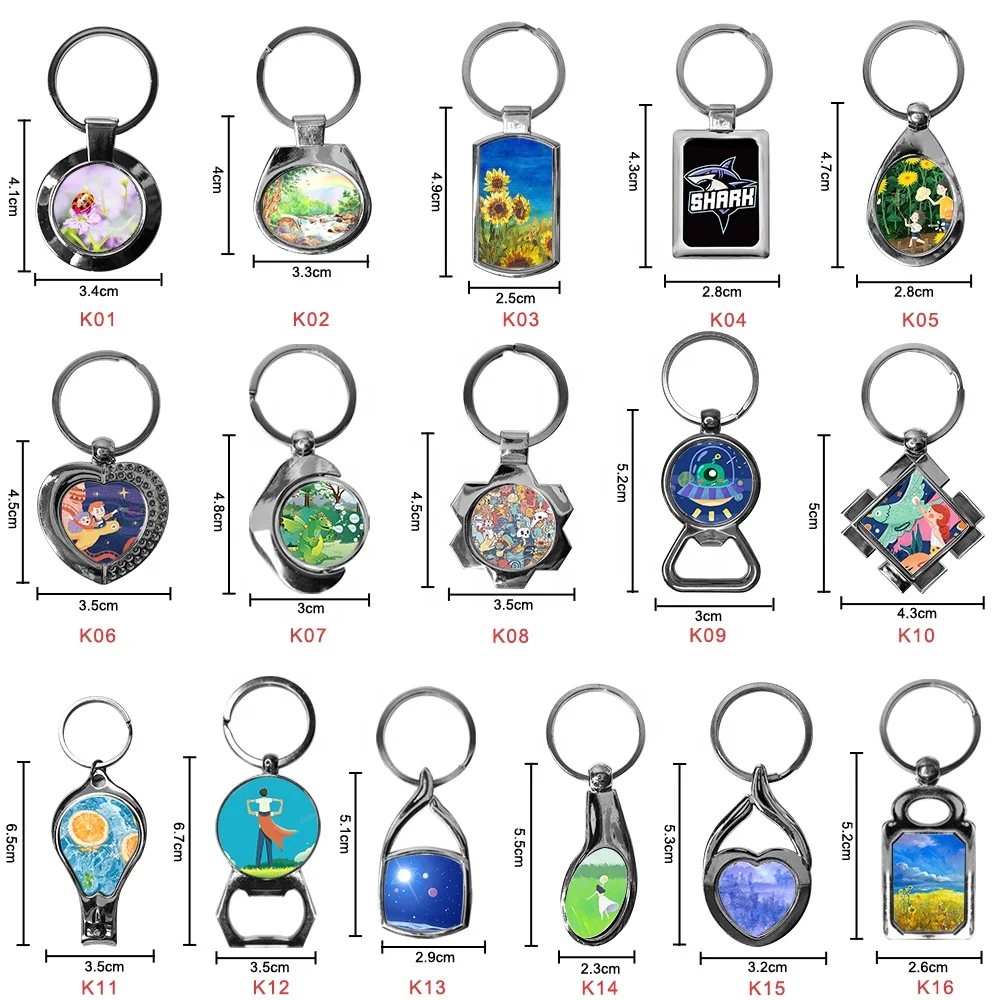 Prosub Wholesale Sublimation Blank Beer Opener Key Chain Zinc Alloy Photo Custom Printing Metal Bottle Opener Keychain