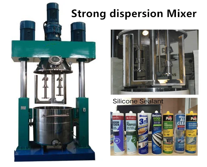 High Productivity automatic 0-30rpm/min Acrylic PU Acidic Wood Silicone Strong dispersing Silicone Sealant Mixer with a jacket