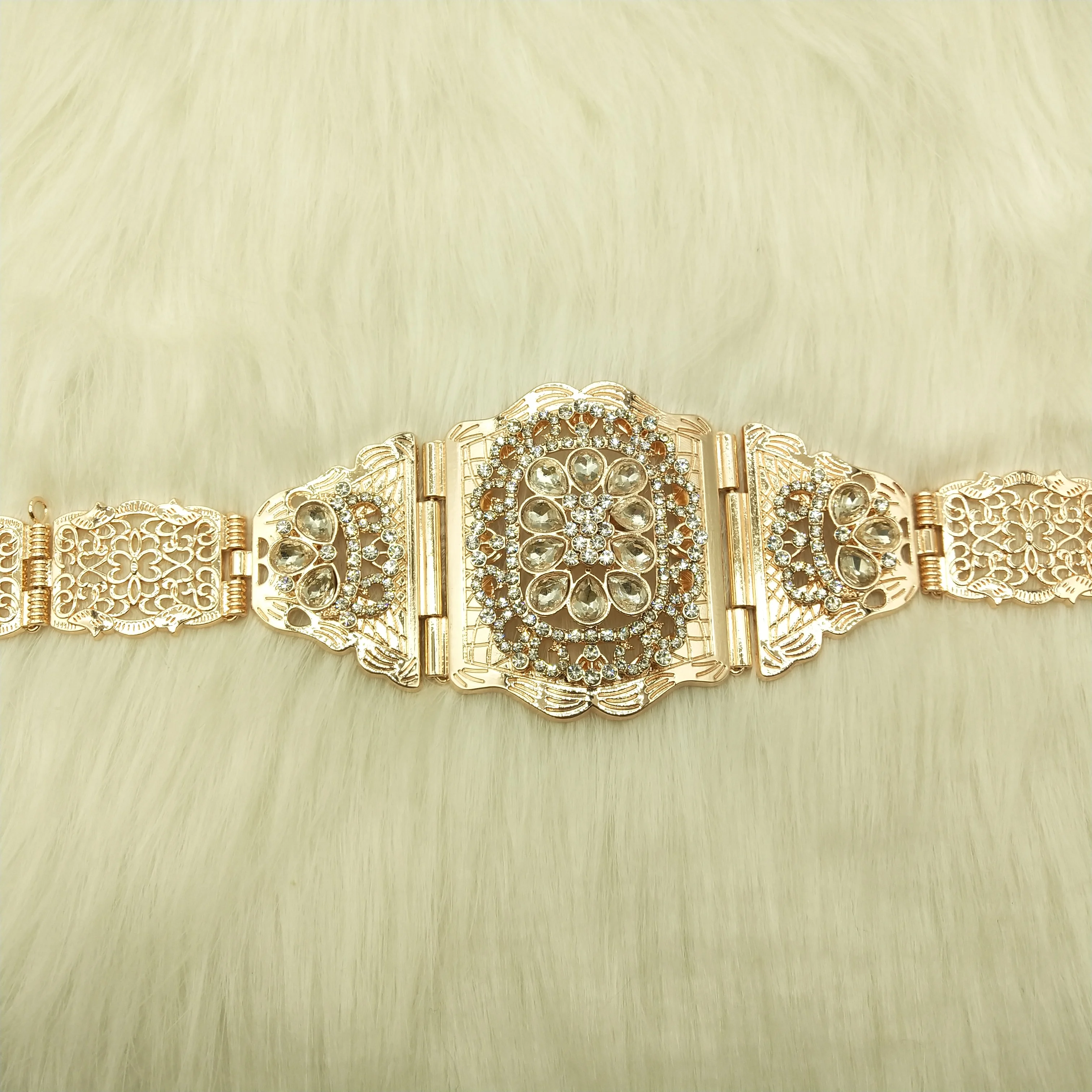 R Manufacturers of hot Arab wedding clothing accessories can be customized color full of rhinestone Moroccan belt