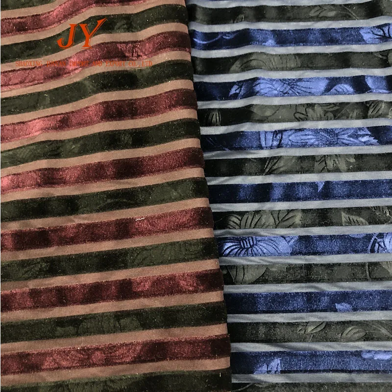 
flower pattern embossed korean spandex velvet fabric for girl clothings 