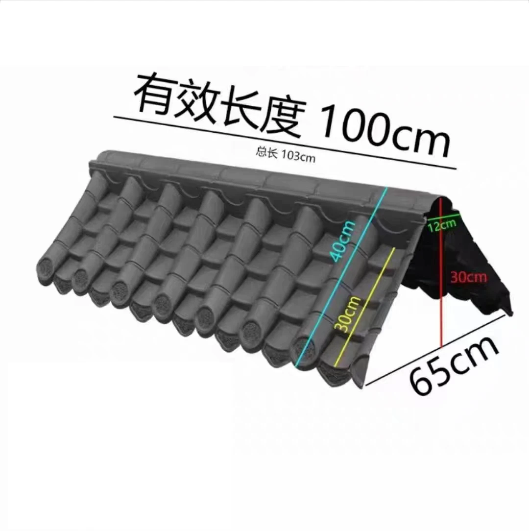 Korean roof cover lightweight cheap house roofing material Chinese traditional roof tile pvc