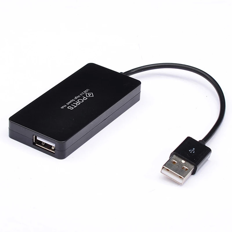 Адаптер с 4 Usb портами для зарядки электроники 2 0 Hub драйвер Высокоскоростной 4-портовый концентратор со светодиодной