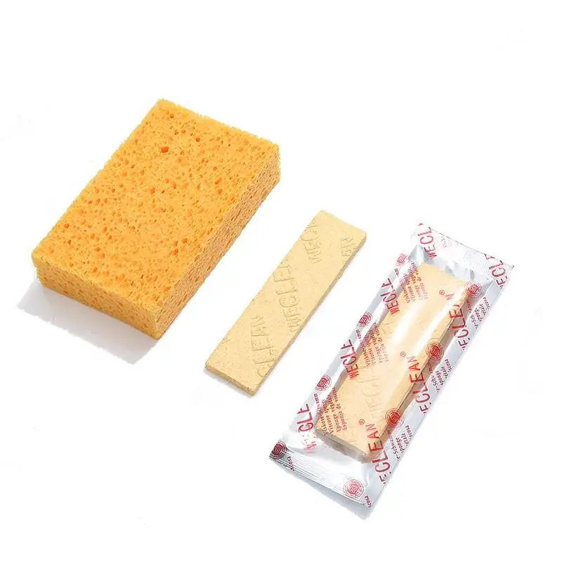 Wholesale Cellulose Compressed Sponge Kitchen Scourer Abrasive Fibre Nonwoven Dish Cleaning Pad For Kitchen