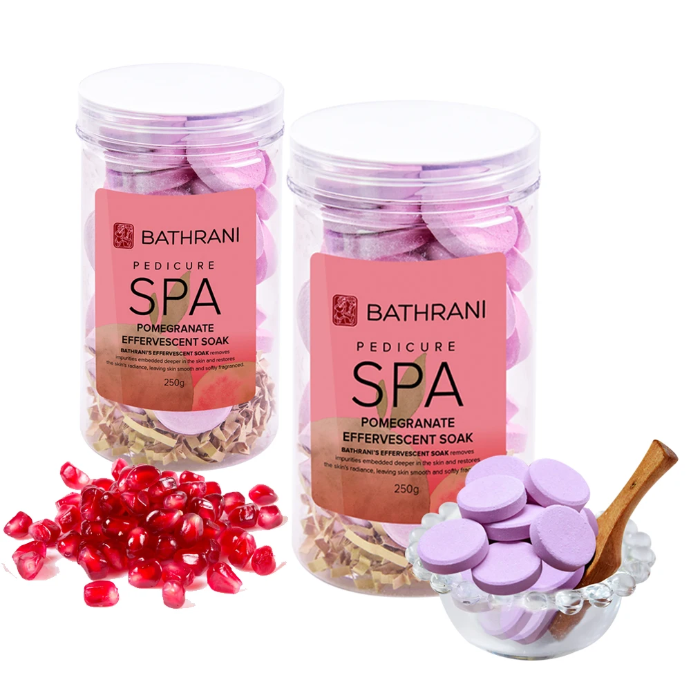High Quality Foot Bath Pedicure Spa Tablets Pomegranate Scent Tablets for Softening Skin