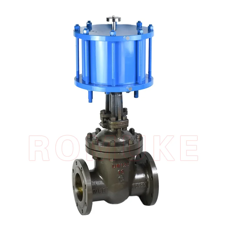 Z641H-16C   Carbon Steel WCB Rising Stem Wedge Flange Pneumatic Gate Valve