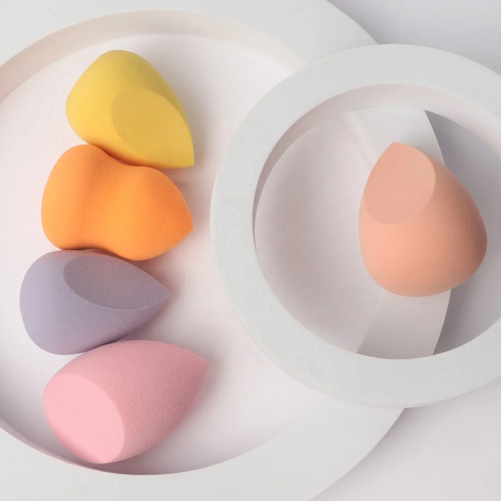 Soft Vegan Latex Free Custom Logo Beauty Egg Foundation Powder Puff Blending Makeup Blender Sponge For Liquid