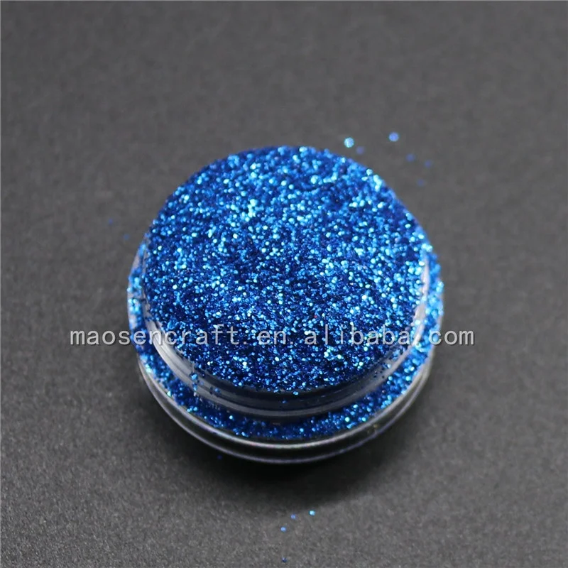 
 Лидер продаж, Высококачественная синяя полиэфирная блестящая пудра цвета металлик для дизайна ногтей  