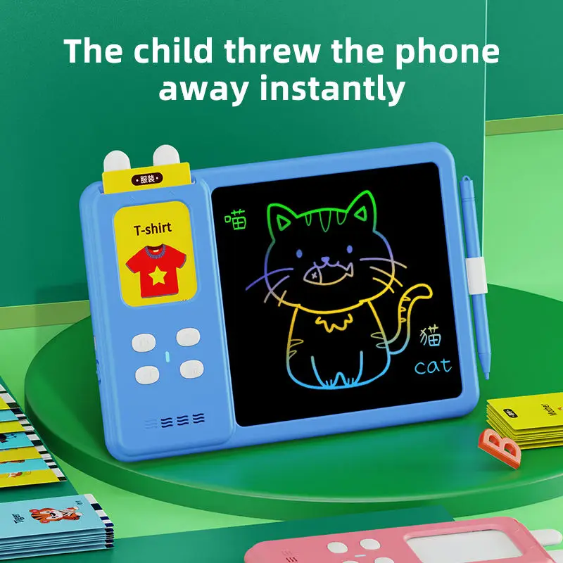 Learning Montessori Toys Speech Therapy Toys Educational 8.5 Inch LCD Writing Tablet for Kids Talking Flash Card