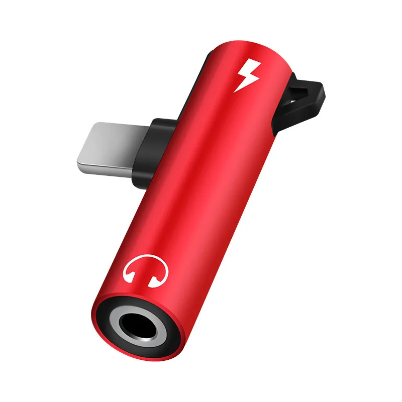 2 In 1 Lightning Audio Splitter Lightning To 3.5mm Headphone Jack Adapter Audio Charge For Iphone Double Ports Adapte