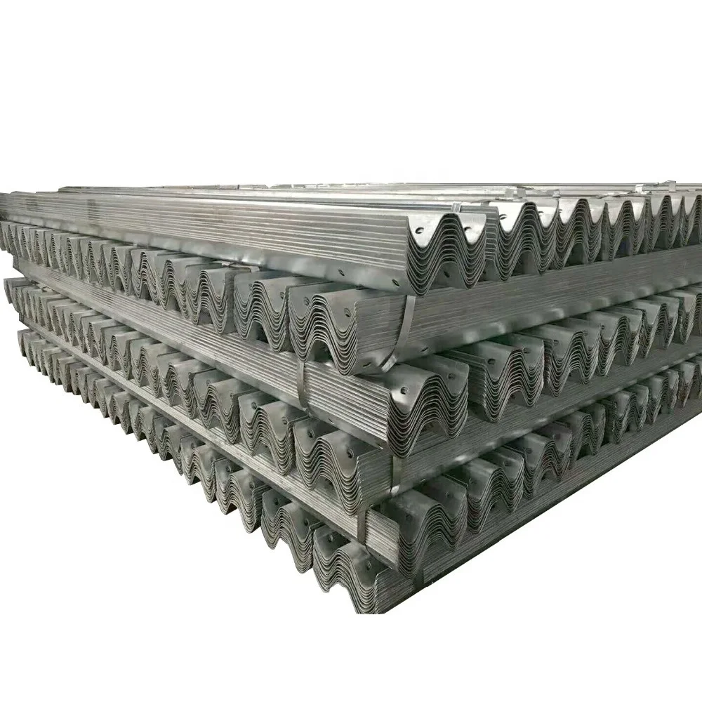 High Security Fence Metal W Beam Guardrail Highway Barrier Road Galvanized 3 Waves Guardrails Safety Barrier