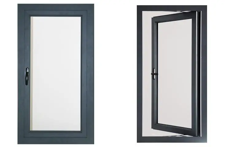 Aluminium profile casement window with screen side hung window with fly screen glass swing window with mosquito net manufacturer
