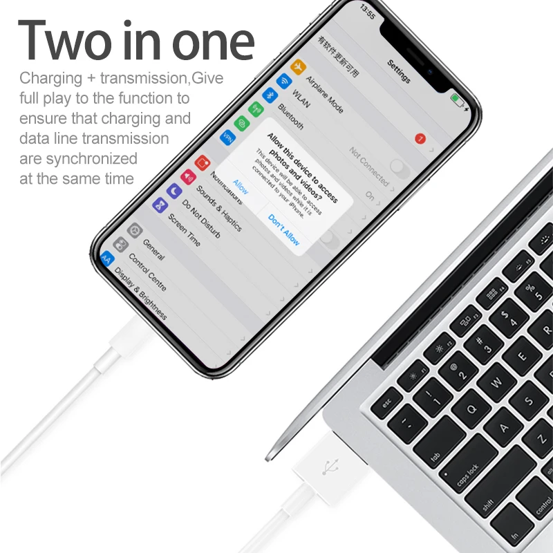 Оптовая продажа usb-кабель для быстрой зарядки 3 фута USB-кабель передачи данных с подсветкой оригинальный зарядный кабель iPhone 7