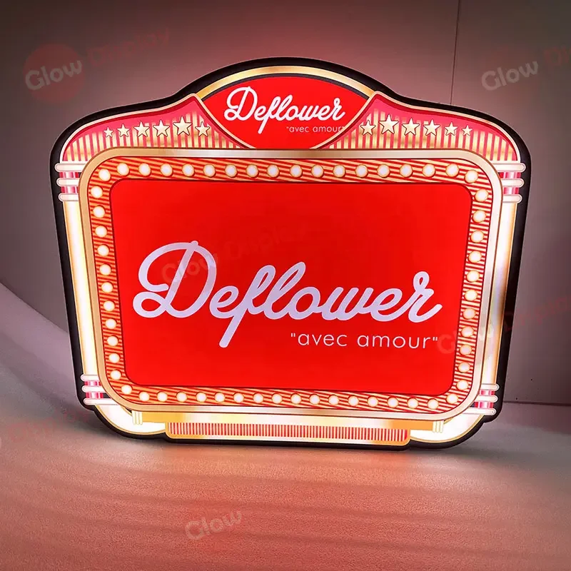 Customized Happy Birthday Welcome VIP LED Message Board Bottle Glorifier with Interchangeable Letter for Events Party Nightclub