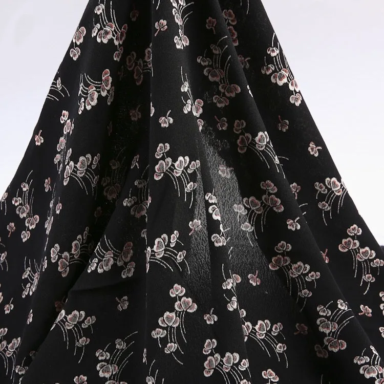 Высококачественная вискозная ткань из крепа с принтом для женских платьев
