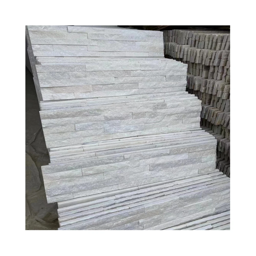 White sandstone culture stone panels for exterior wall decoration